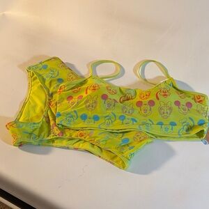 Disney Bikini Set - Bright Yellow with Character Prints